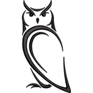 Owl Outline Embroidery Design