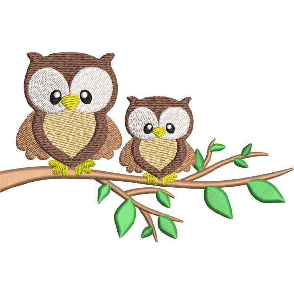 Owls On Tree Design