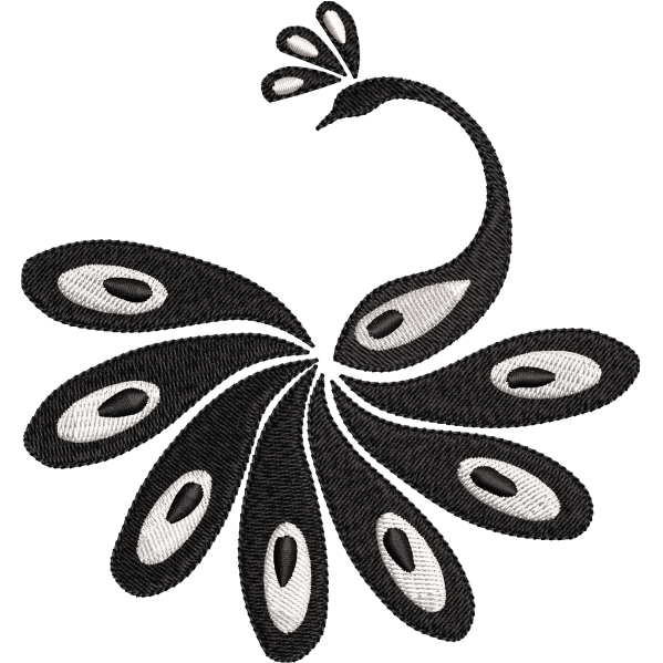 Black Peacock design