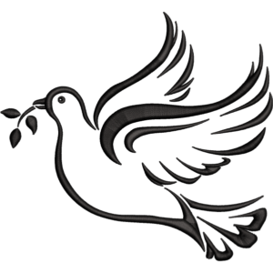 Outlined Black Pigeon Design