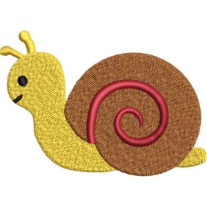 Happy Snail Embroidery Design