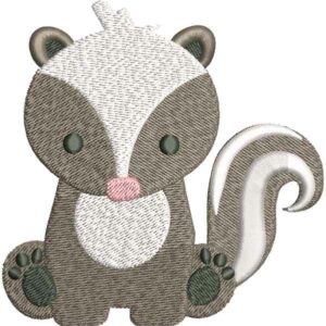 Baby Squirrel Embroidery Design