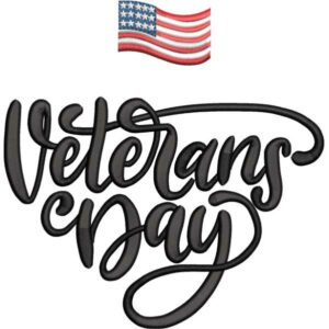 Veterans Day Embroidery Design