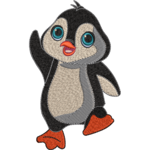 Baby Penguin Embroidery Design