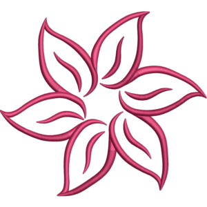 Outlined Pink Flower Design