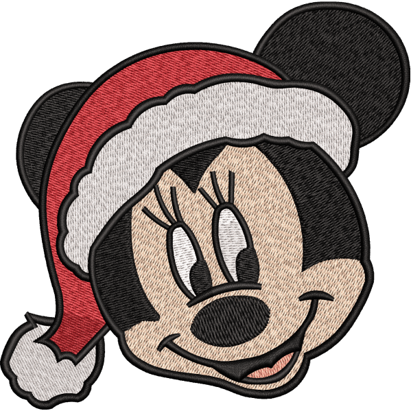 Happy Micky Face Embroidery Design