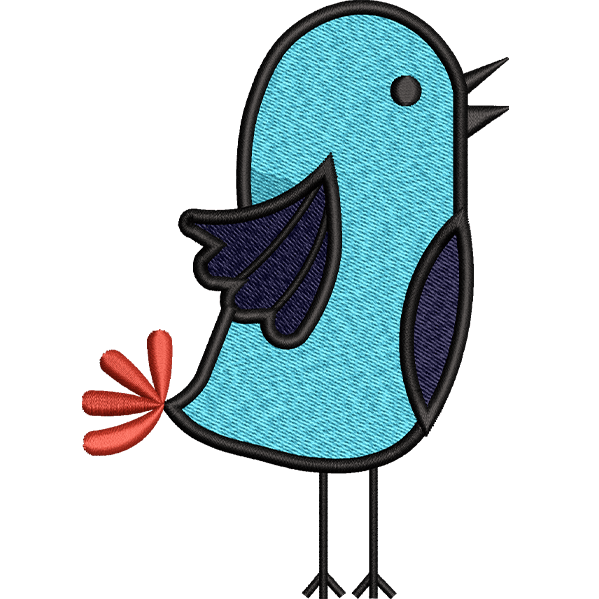 Blue Bird Embroidery Design
