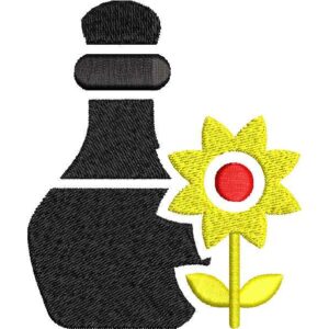 Bottle with Sunflower Design