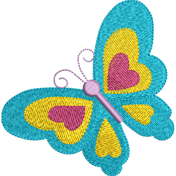 Sky Blue Butterfly Design