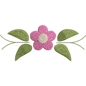 Pink Flower Leaf Design