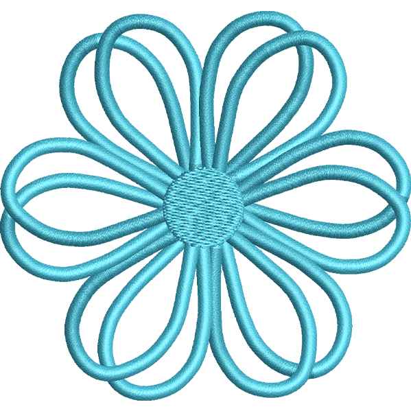 Blue Flower Shape Design