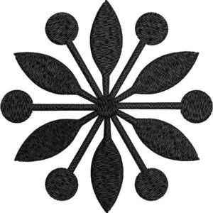 Black Flower Shape Design