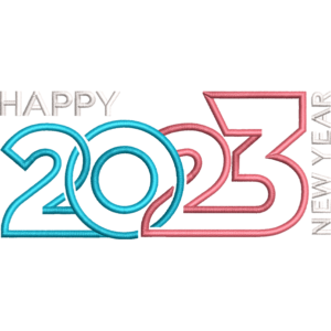 Happy 2023 Year Embroidery Design