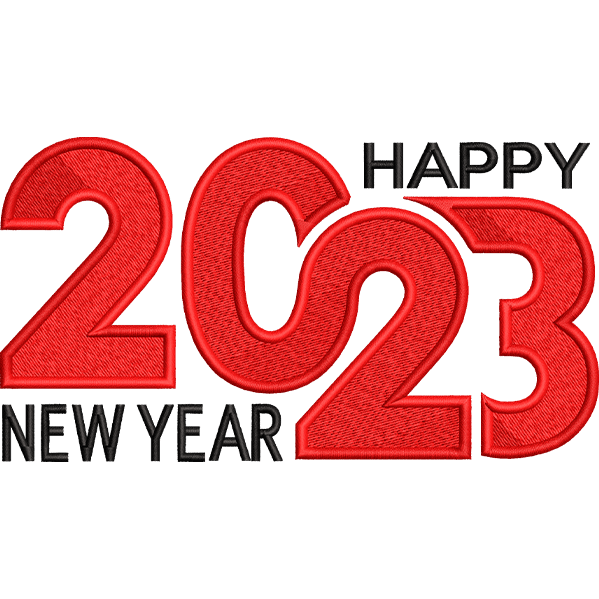 2023 New Year Embroidery Design