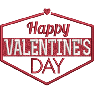 Happy Valentines Day Embroidery Design