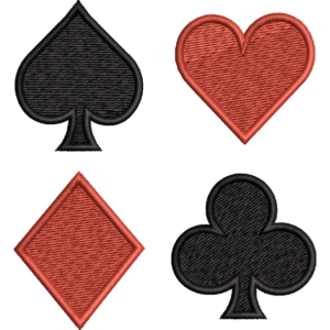 Playing Cards Embroidery Design