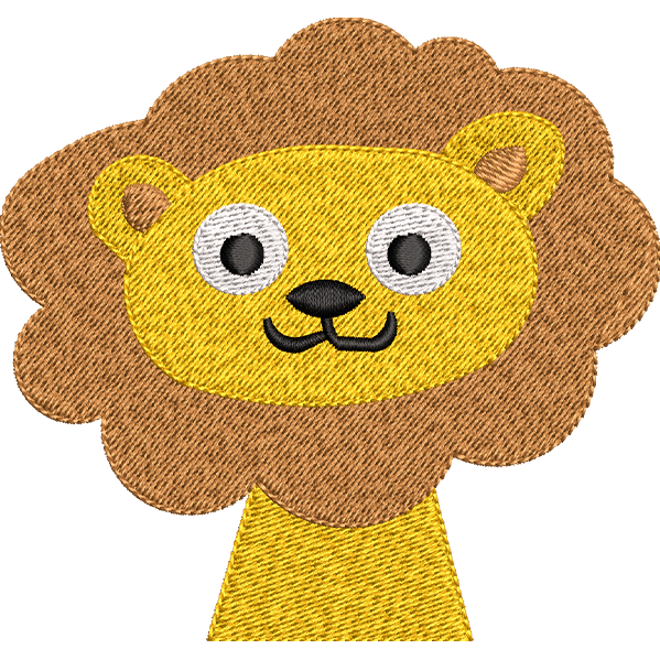 Happy Lion Face Design