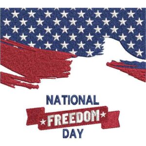 National Freedom Day Embroidery Design