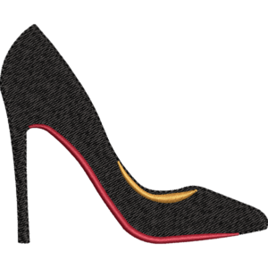Black Heels Embroidery Design