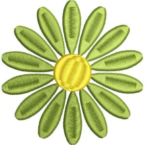 Green Sun Flower Design