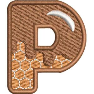 Brown Alphabet P