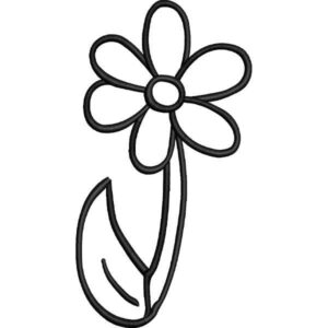 Classic Flower Outlined Design