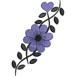 Purple Black Flower Design