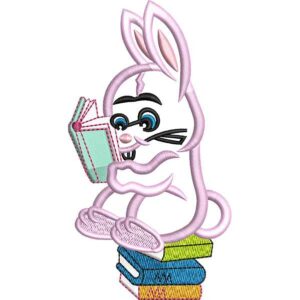 Disegno del libro di lettura del coniglio