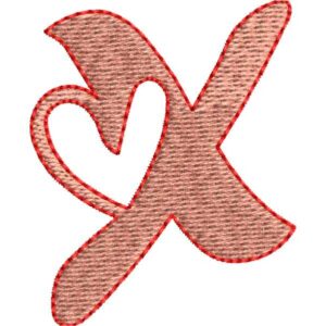 Heart Alphabet X