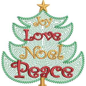 Joy Love Peace Tree Design