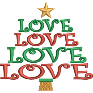 Love Christmas Tree Design