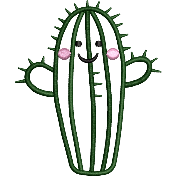 Cactus Plant Outline Design