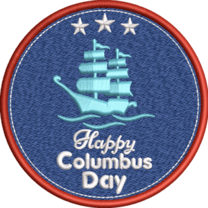 Columbus Day With Stars Design