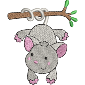 Possum Embroidery Design