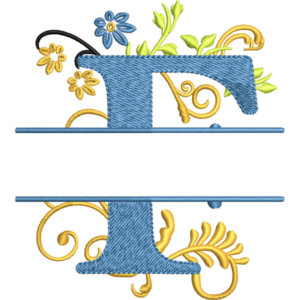 Floral Alphabet F Design