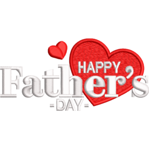 Fathers Day Red Heart Design