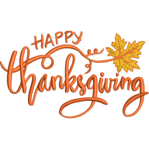 Happy Thanks Giving Leafy Design