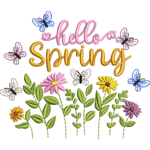 Hello Spring Text Design
