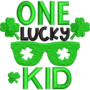 Lucky One Kid Embroidery Design