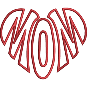 Mom Word Embroidery Design