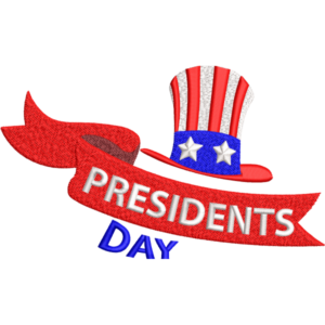 Presidents Day Embroidery Design