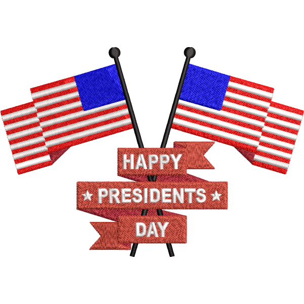Presidents Day With Flags Design