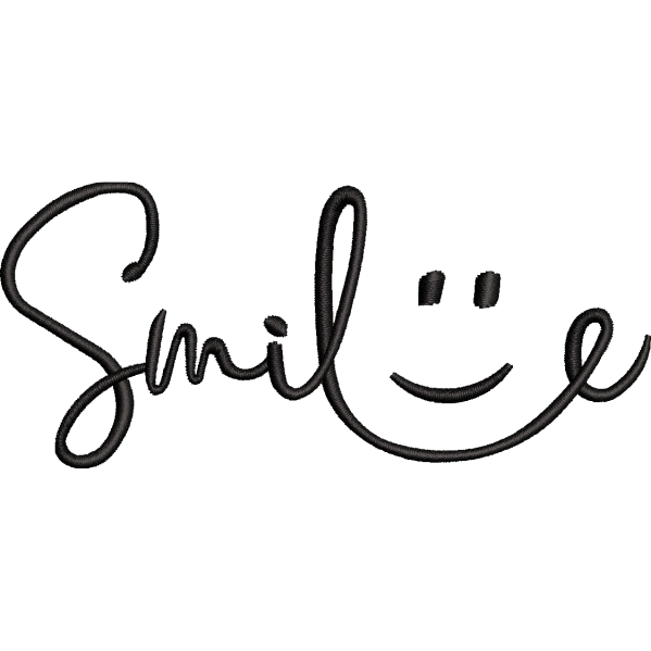 Smile Emoji Embroidery Design