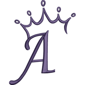 Conception de la lettre A de la couronne