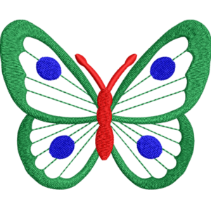 Green and Red Butterfly Design