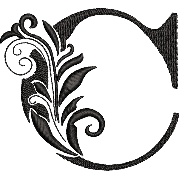 Flower Letter C Design