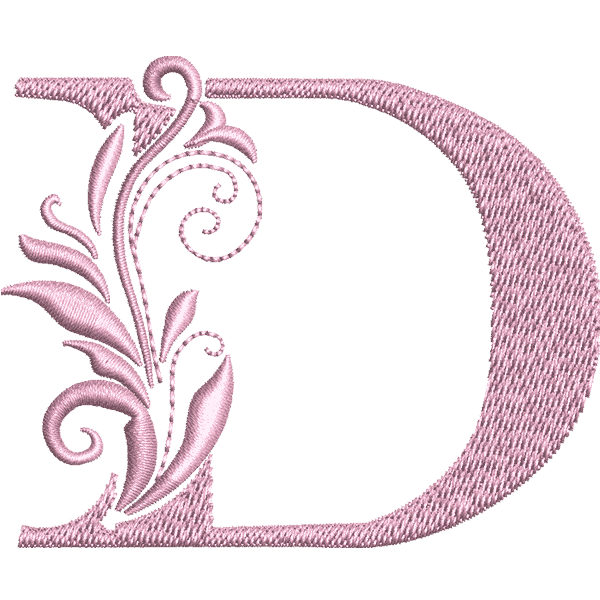 Flower Letter D Design
