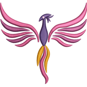 Violet Winged Peacock Design