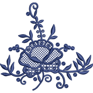 Navy Blue Flower Design