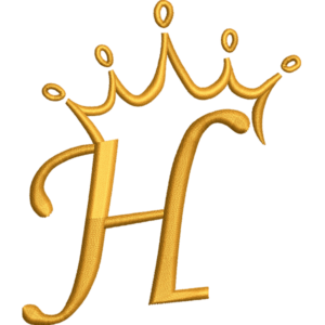 Conception de la lettre H de la couronne